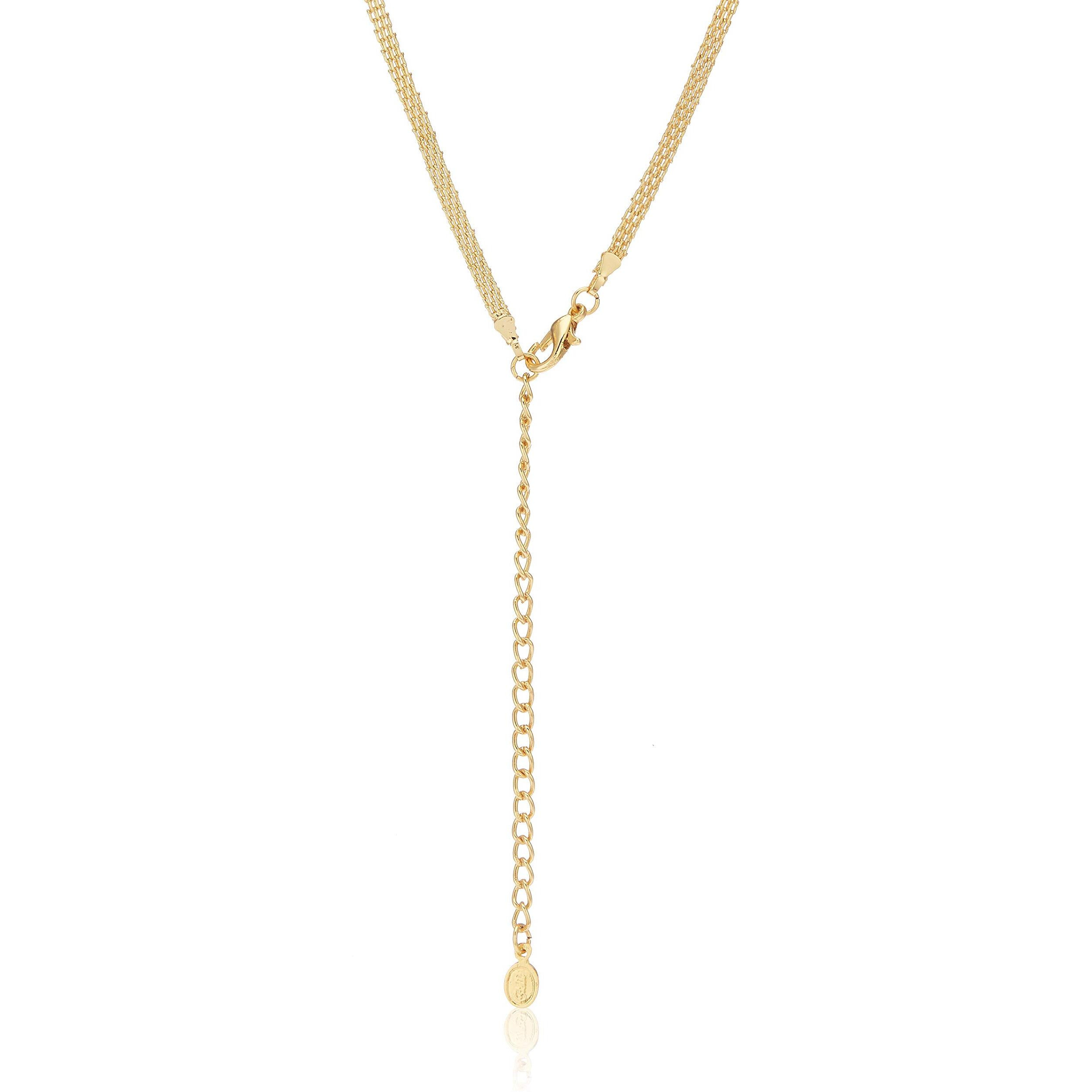 Estele 24 Kt Gold Plated American Diamond Necklace Set for Women