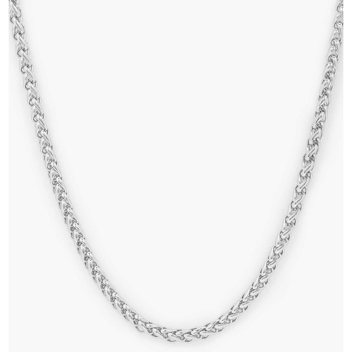 Yellow Chimes Chain for Men and Boys Silver Chain Interlinked Neck Chain | Stainless Steel Chains for Men | Accessories Jewellery for Men | Birthday Gift for Men & Boys Anniversary Gift for Husband