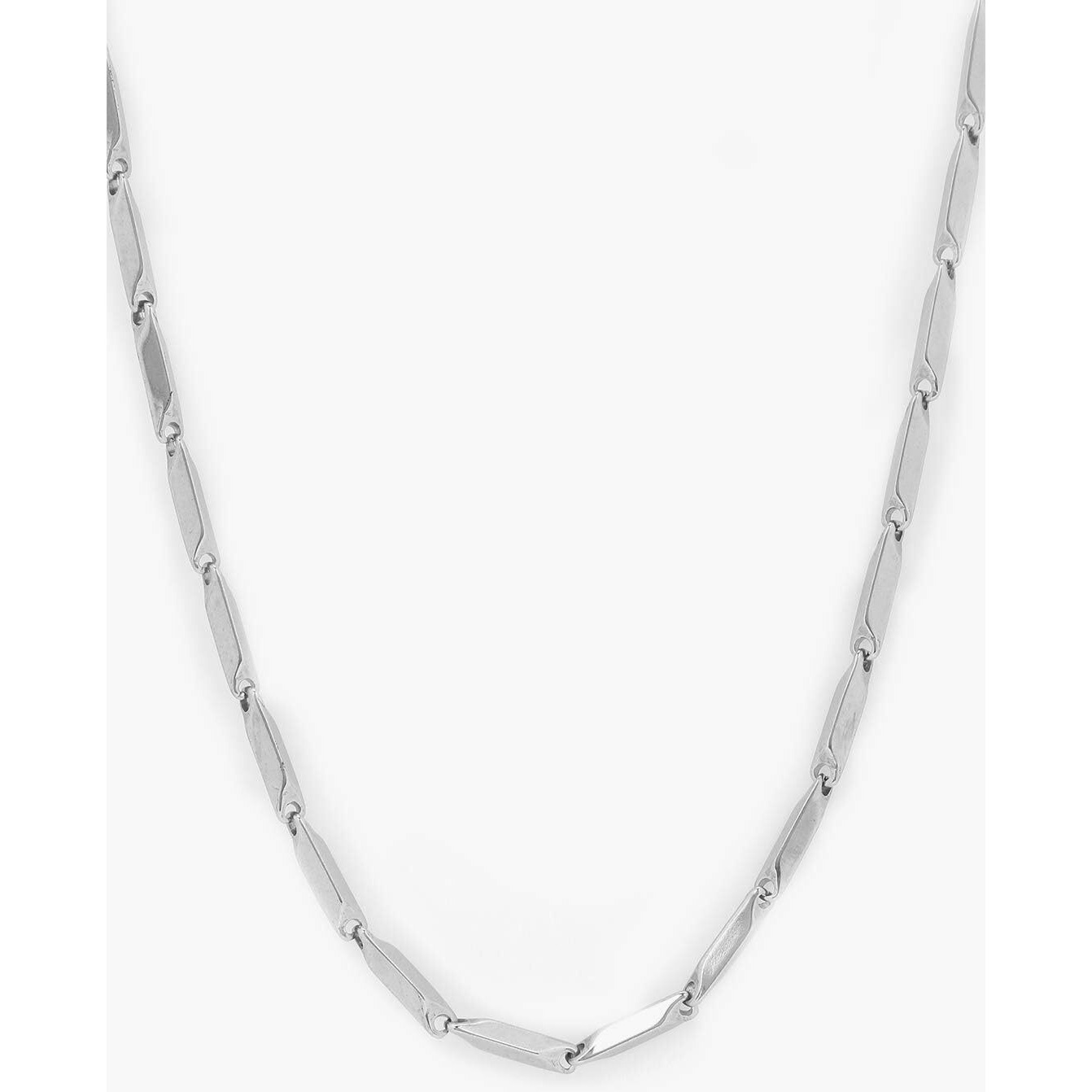 Yellow Chimes Chain for Men and Boys Silver Chain Men Rice Neck Chain for Men | Stainless Steel Chains for Men | Birthday Gift for Men & Boys Anniversary Gift for Husband