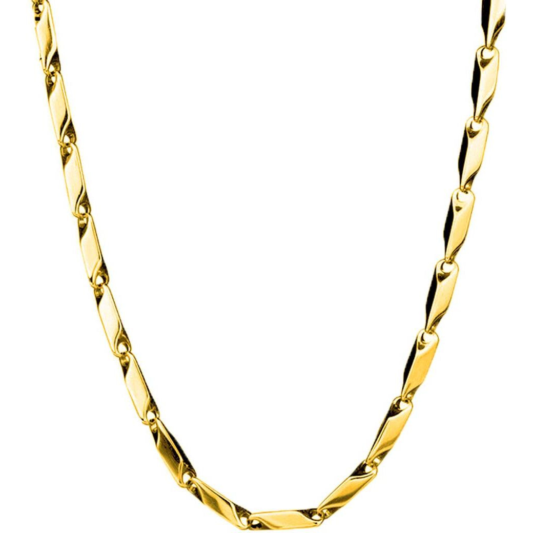 Yellow Chimes Chain for Men and Boys Gold Chain Men Rice Neck Chain for Men Gold Plated | Stainless Steel Chains for Men | Birthday Gift for Men & Boys Anniversary Gift for Husband