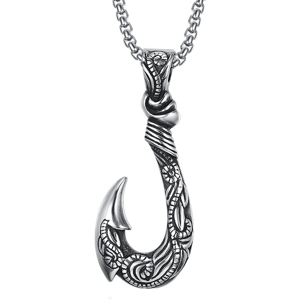 Yellow Chimes Pendant for Men and Boys Silver Pendants For Men | Stainless Steel Powerful Hook Sign Pendant Chain for Men | Birthday Gift for Men and Boys Anniversary Gift for Husband