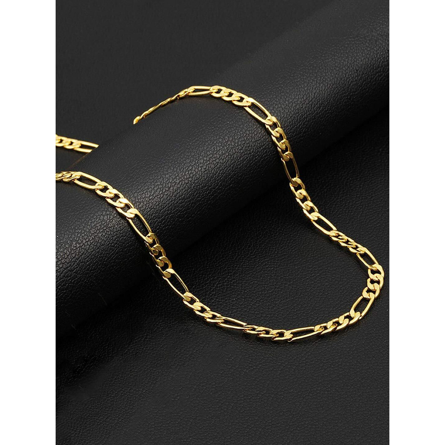 Yellow Chimes Chain for Men and Boys Gold Figaro Neck Chain for Men | Stainless Steel Chains for Men | Birthday Gift for Men and Boys Anniversary Gift for Husband