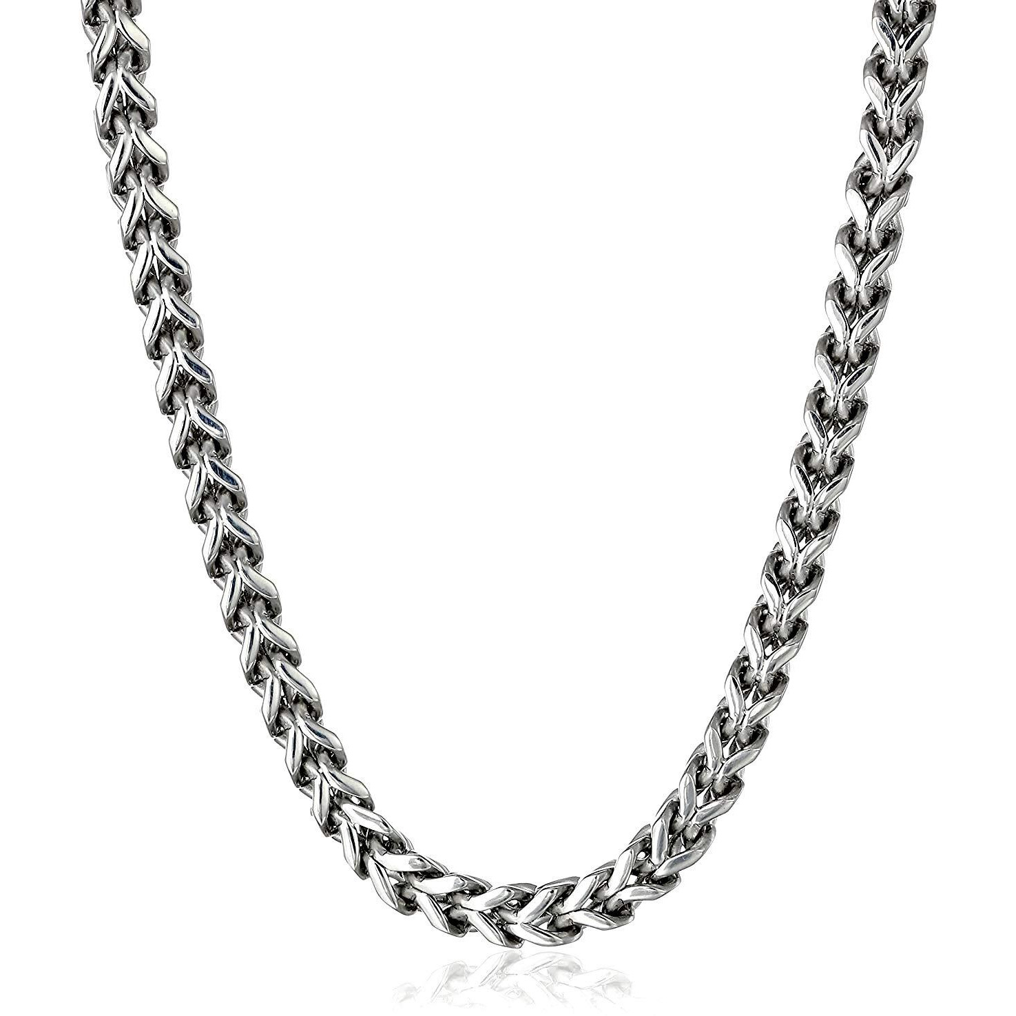 Yellow Chimes Chain for Men and Boys Silver Chain Men Crub Neck Chain for Men | Stainless Steel Chains for Men | Birthday Gift for Men & Boys Anniversary Gift for Husband