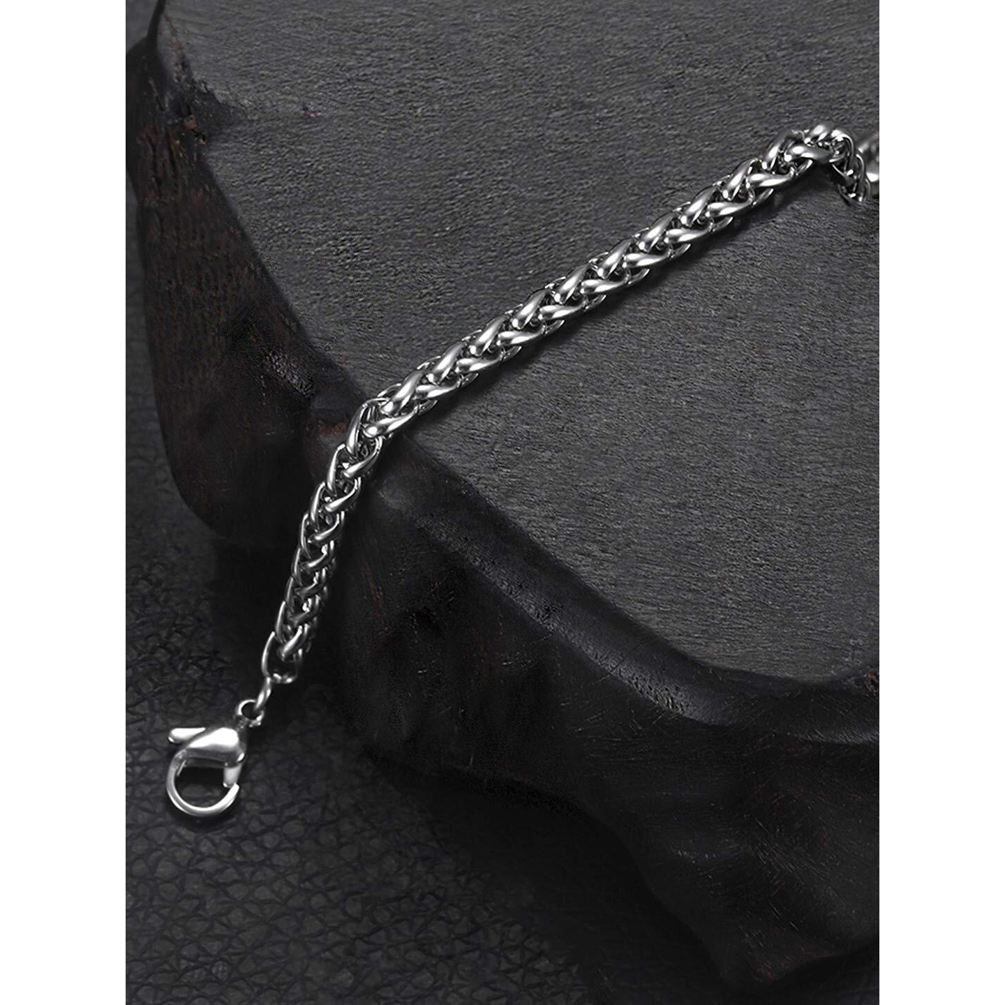 Yellow Chimes Chain for Men and Boys Silver Chain Men Crub Neck Chain for Men | Stainless Steel Chains for Men | Birthday Gift for Men & Boys Anniversary Gift for Husband