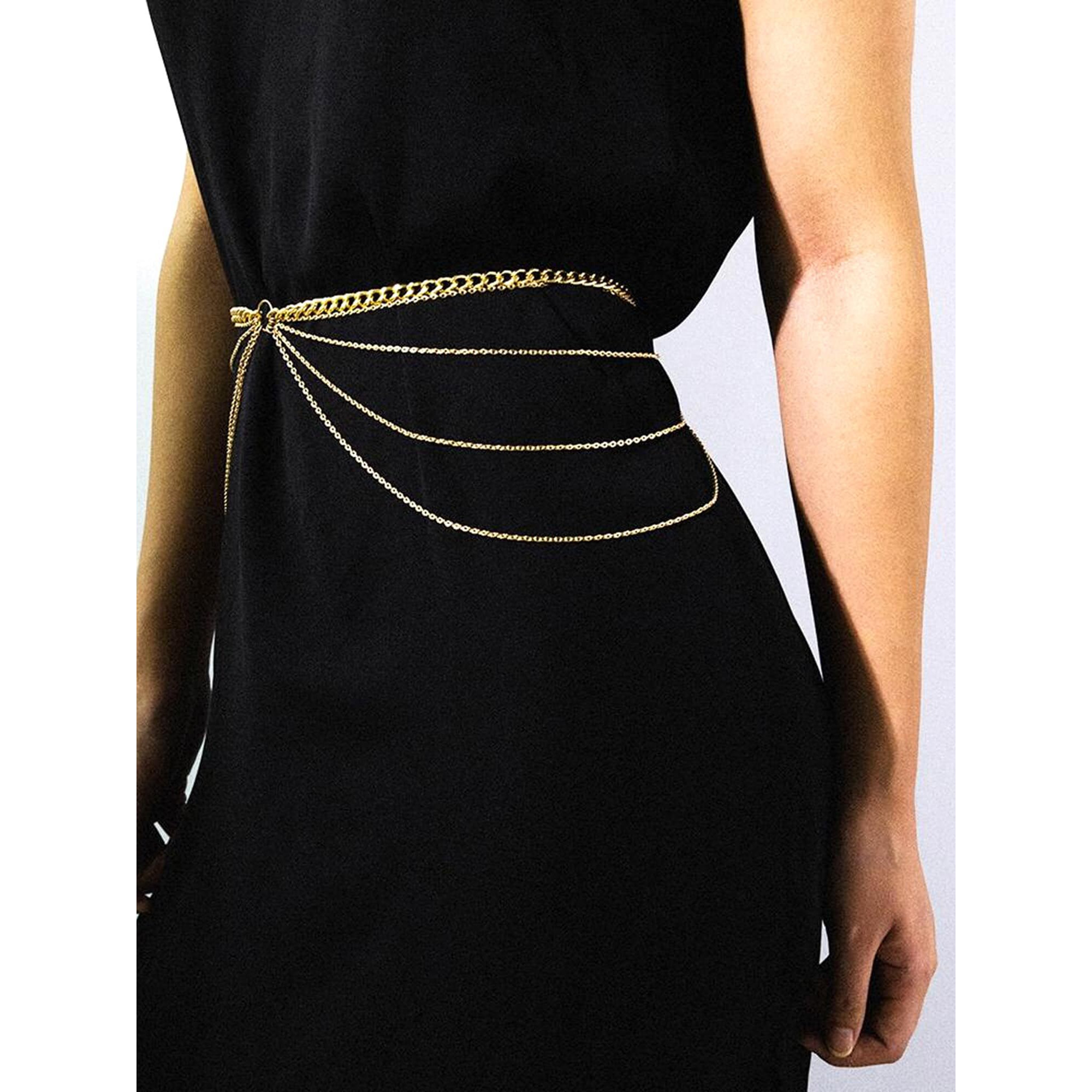 Yellow Chimes Waist Chain For Women Gold Plated Multilayer Waist Chain For Women and Girls