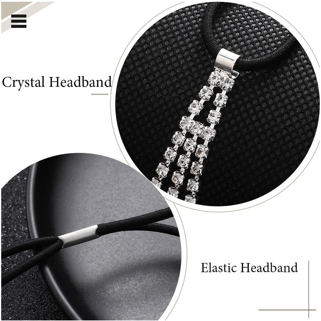 Yellow Chimes Head Chain For Women Vintage Crystal Studded Multilayered Headpeice Flapper Forehead Chain For Women and Girls