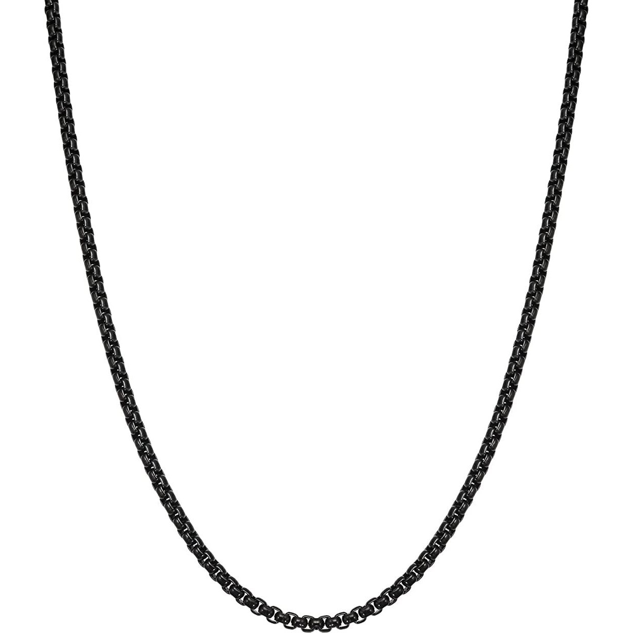Yellow Chimes Chain for Men and Boys Black Neck Chain for Men | Stainless Steel Chains for Men | Birthday Gift for Men and Boys Anniversary Gift for Husband