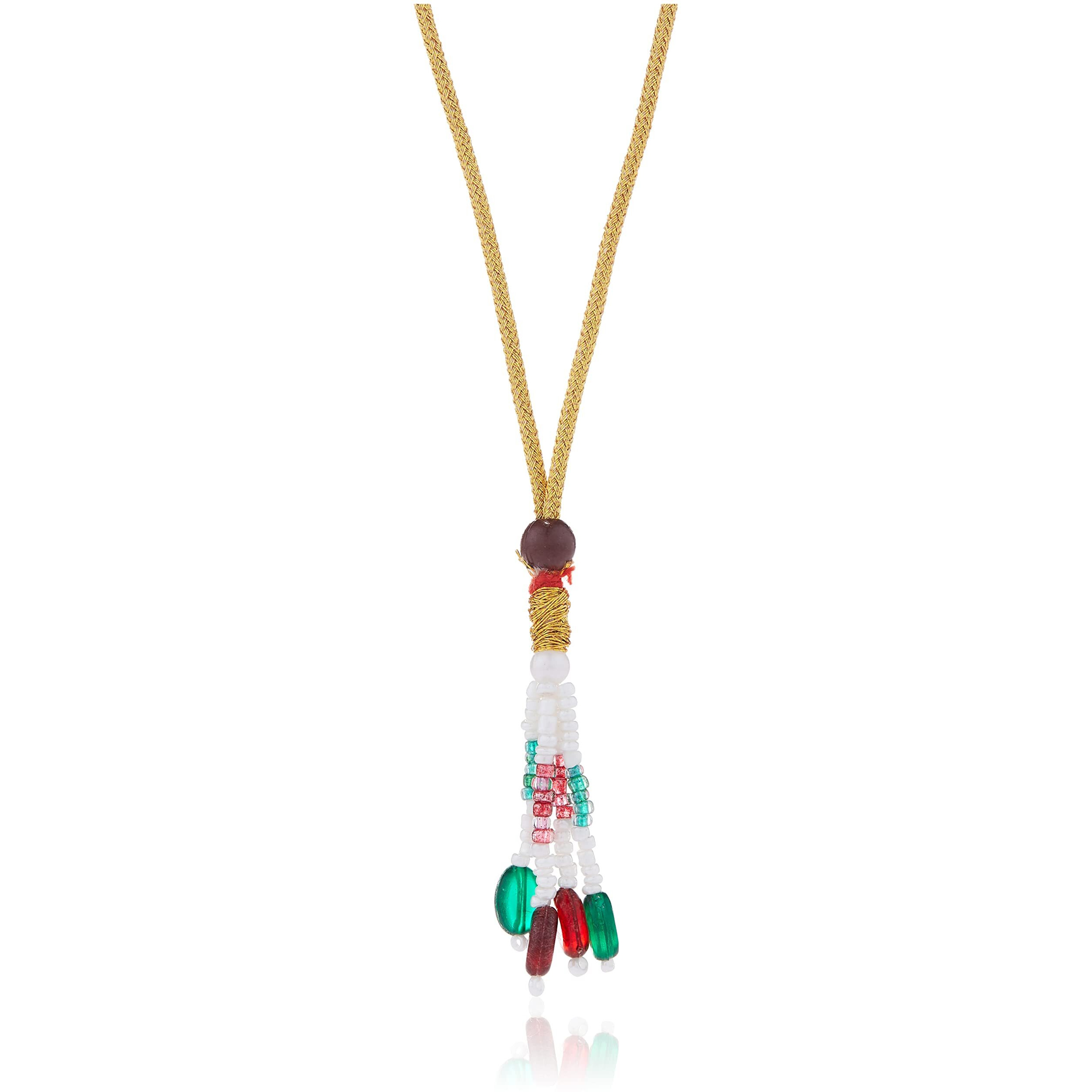 Gehena By Estele Gold Kundan Gold Plated Choker Necklace Set With Pearls For Girls and Women