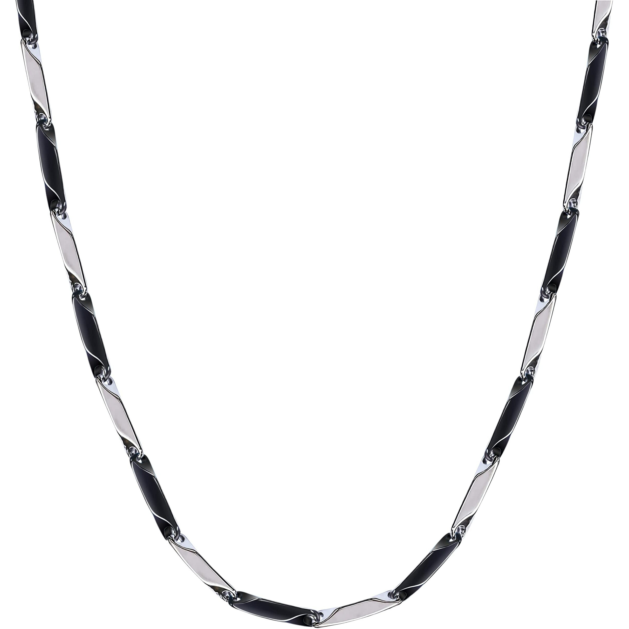 Fashion Frill Mens Double Coated Popular Stainless Steel Silver Chain For Men Boys Stylish Chains Necklaces Silver (Classic)