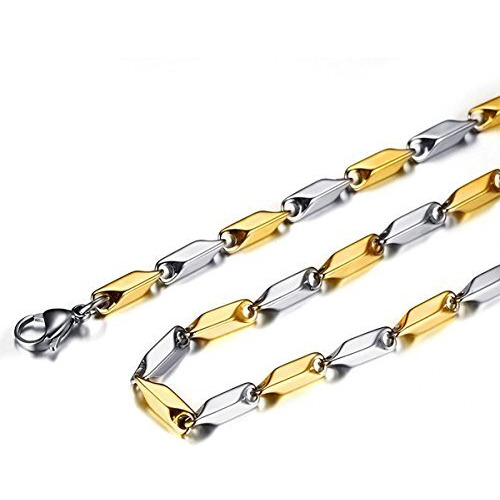 Fashion Frill Mens Double Coated Popular Stainless Steel Silver Chain For Men Boys Stylish Chains Necklaces Silver (Victorian)