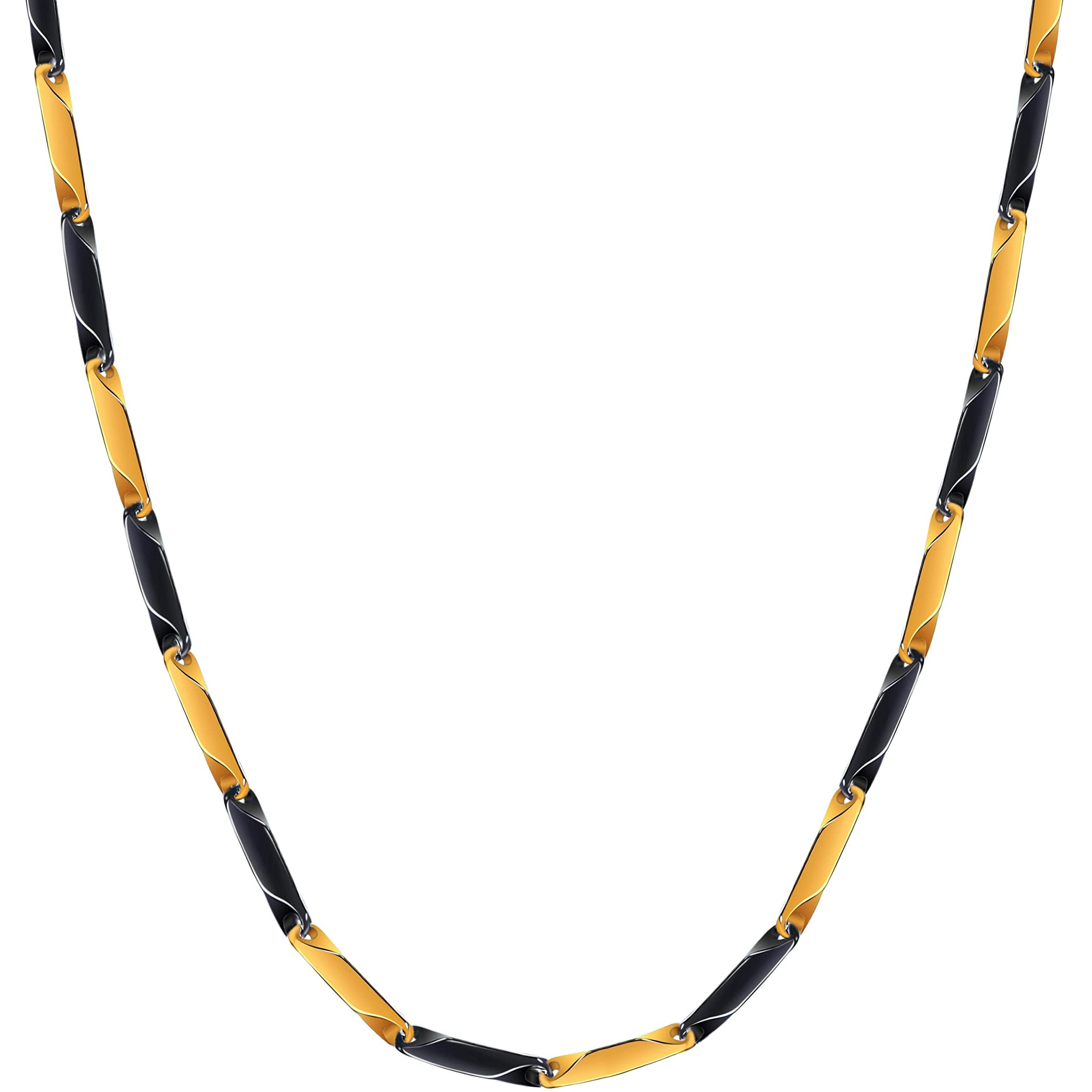 Fashion Frill Mens Double Coated Popular Stainless Steel Silver Chain For Men Boys Stylish Chains Necklaces Silver (Asian)