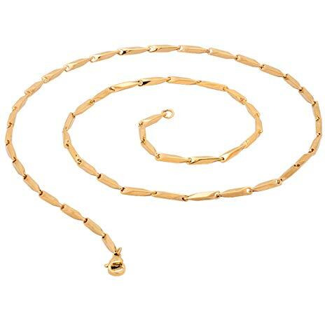 Fashion Frill Mens Double Coated Popular Stainless Steel Silver Chain For Men Boys Stylish Chains Necklaces Silver (Casual)