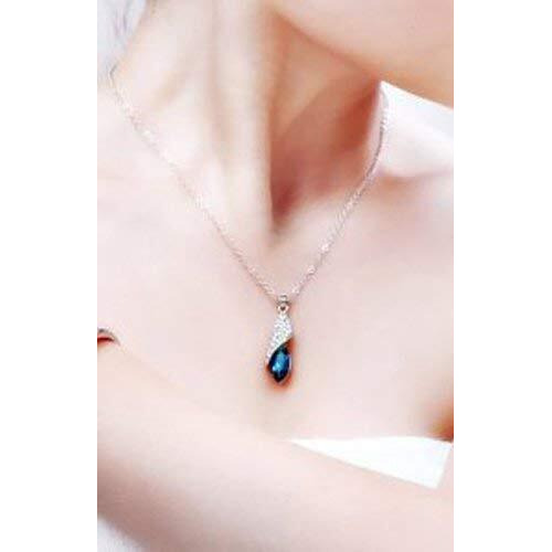 Shining Diva Valentine Gift Italian Designer Non Precious Metal Jewellery Set for Women (Blue) (Rrsdcmb208)