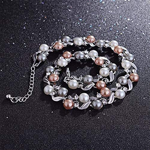 YouBella Jewellery Sets for Women Crystal Pearl Necklace Jewellery set with Earrings For Girls and Women