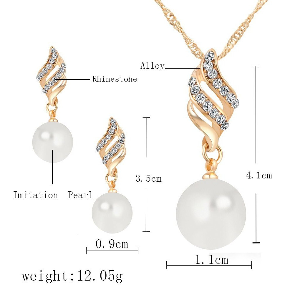 Shining Diva Latest Pearl Design Necklace Jewellery Set for Women (Design08-gold) (rrsd9584s)