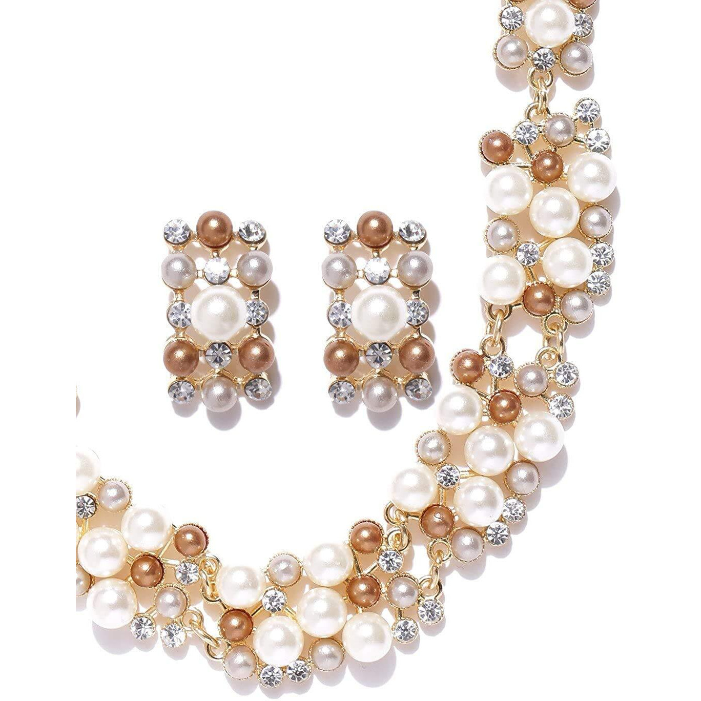 Shining Diva Latest Pearl Design Necklace Jewellery Set for Women (Design07-multi) (rrsd8220s)