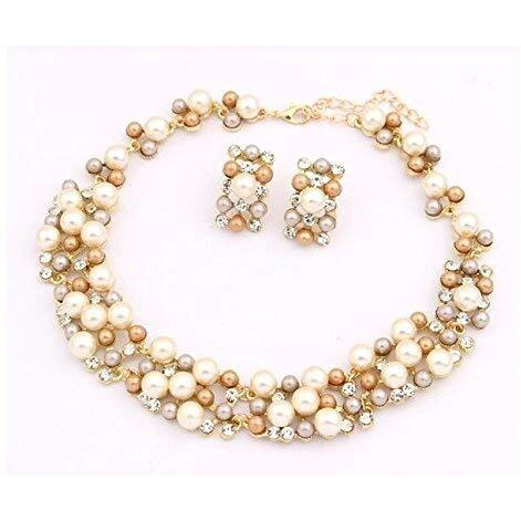 Shining Diva Latest Pearl Design Necklace Jewellery Set for Women (Design07-multi) (rrsd8220s)