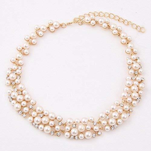 Shining Diva Latest Pearl Design Necklace Jewellery Set for Women (Design07-gold) (sd8484s)