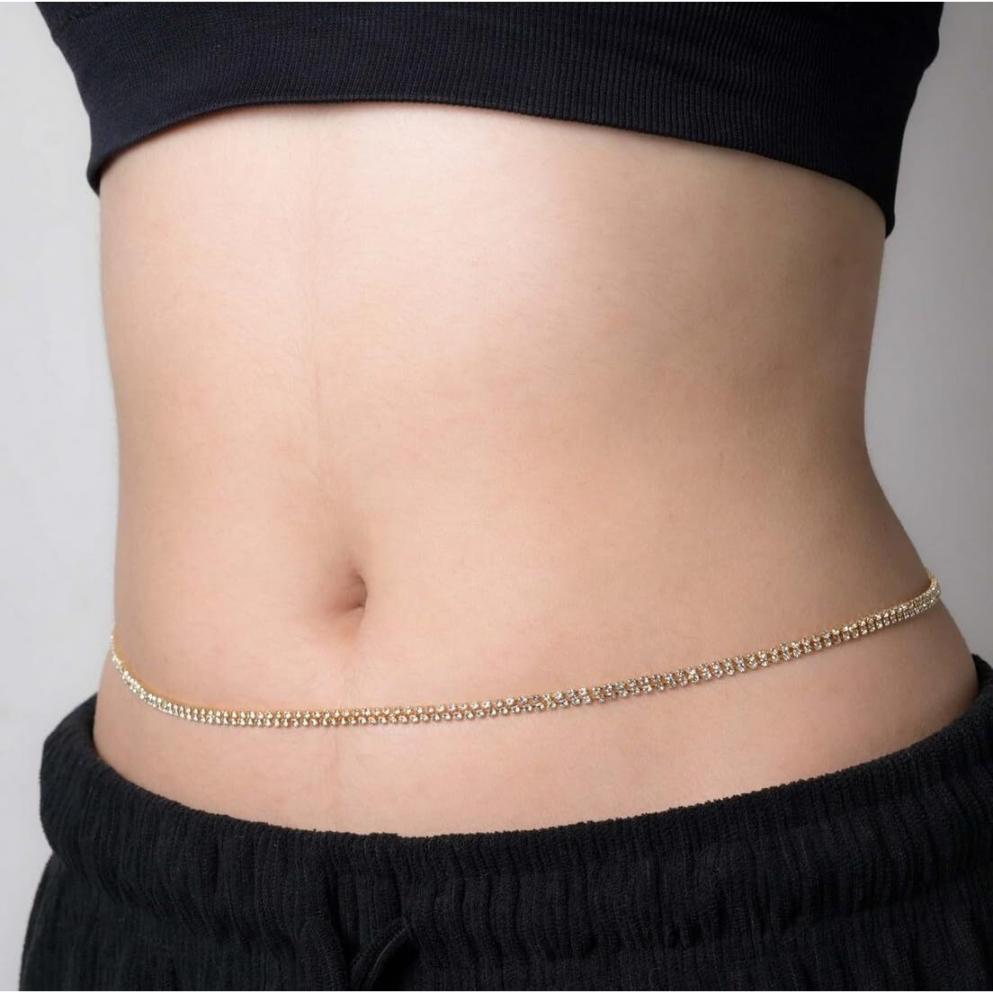 VAMA FASHIONS Stone Sexy Body Waist Belt Hip belly Chain karddhani Kamar bandh Saree Vaddanam Kamarband for Girls women (Gold Kamarband)