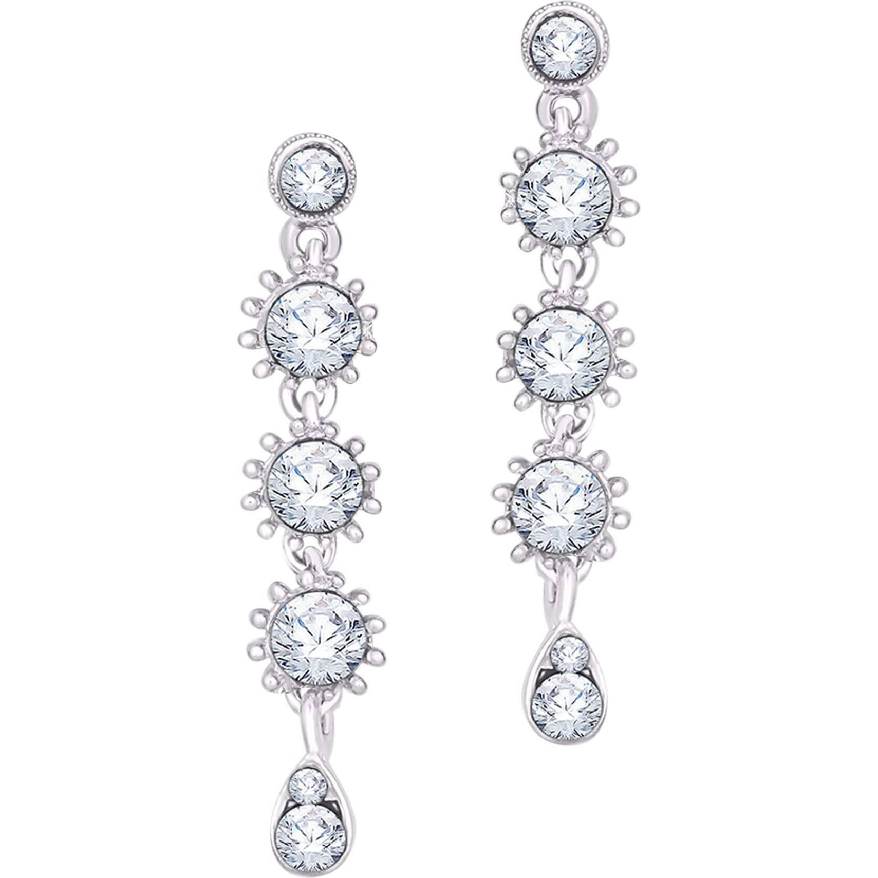 Atasi International Allure Diamond Silver Plated Alloy Choker Necklace Set with Earrings for Women (R5467)