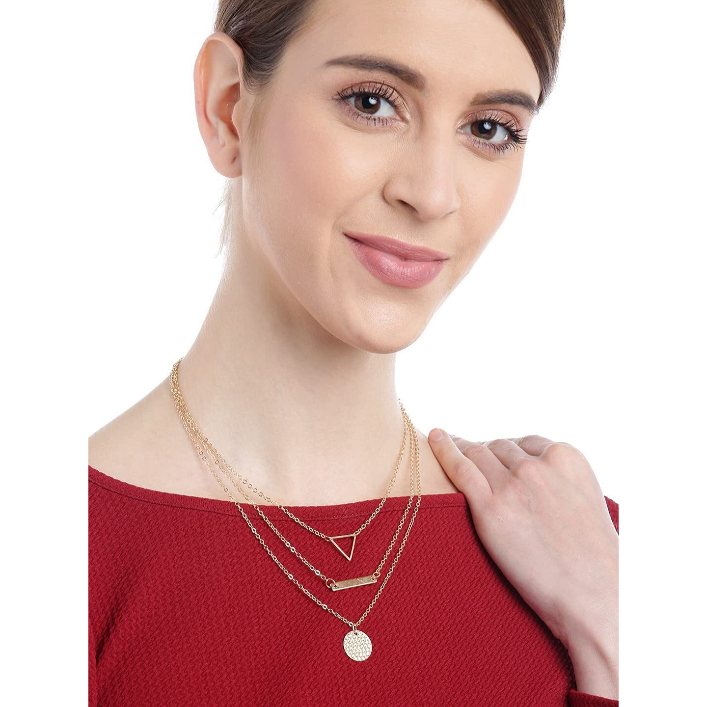 YouBella Fashion Jewellery Gold Plated Necklace and Earrings Combo Jewellery Set for Girls and Women (Gold) (Style 3)