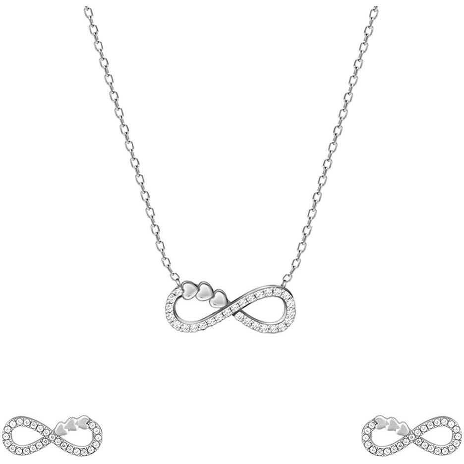 GIVA 925 Silver Infinity Heart Set Of Two|Rakhi Rakshabandhan Gift for Sister Bhabhi, Gifts for Women & Girls| With Certificate of Authenticity and 925 Stamp | 6 Months Warranty*