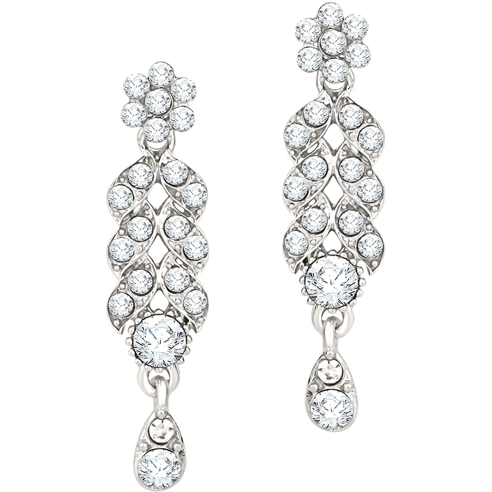 Atasi International Silver Plated Austrian Diamond Necklace with Earrings & Maang Tikka - Jewellery Set for Weddings, Parties and Festivals For Women (R5629)