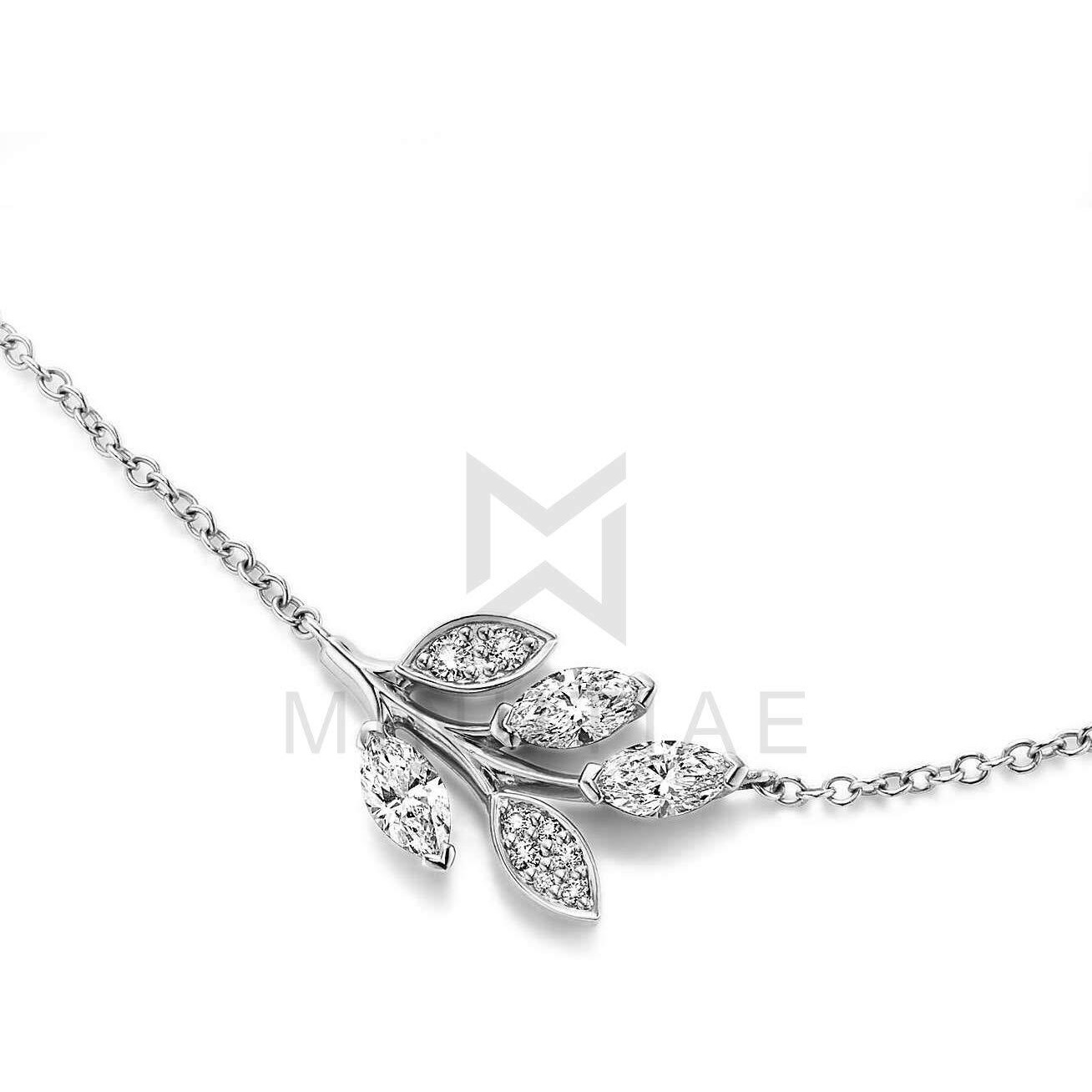 MINUTIAE Silver Plated Vine Shape Bracelet With Solitaire Crystal Diamond Stylish Fashion Jewelry For Women and Girls