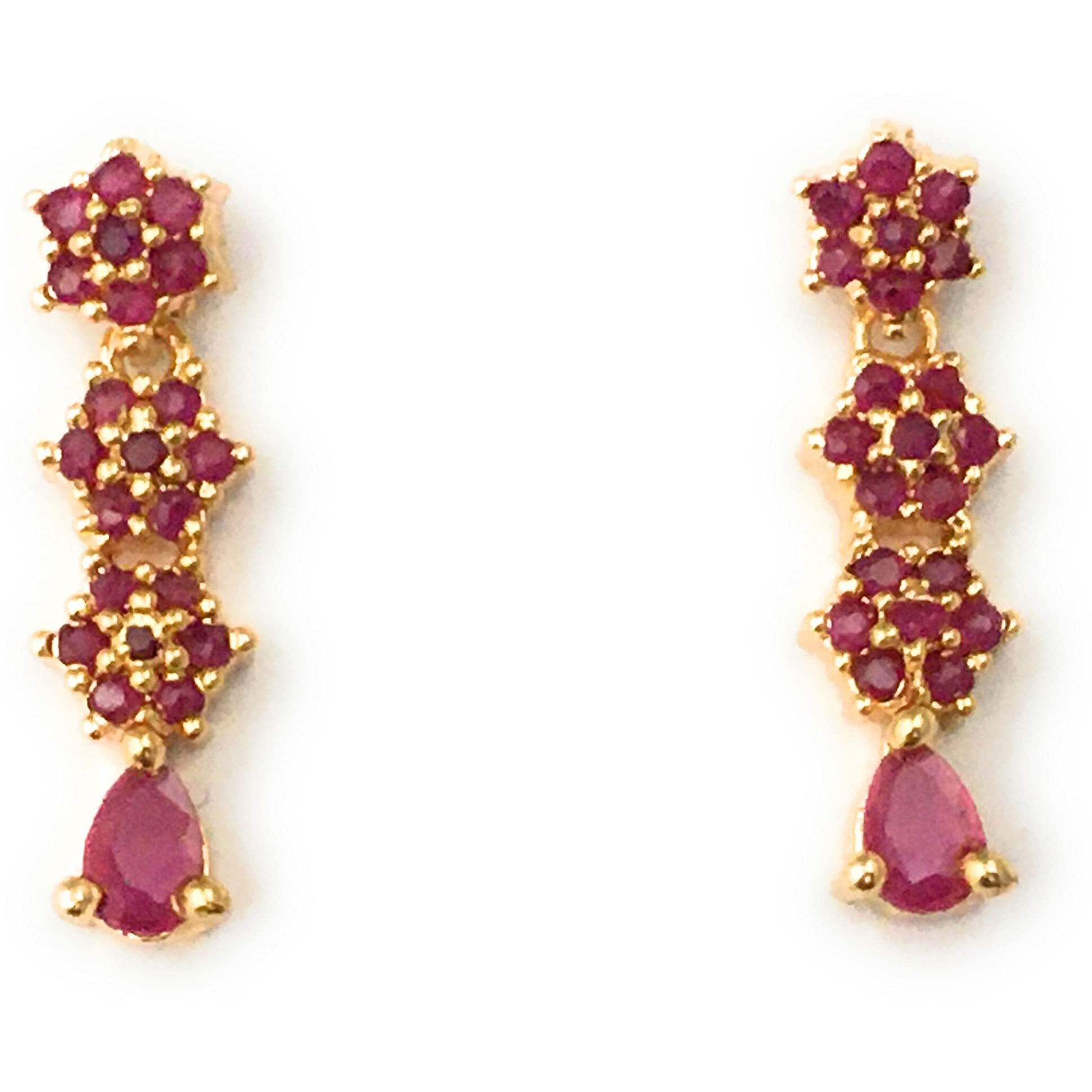 Sasitrends Traditional Micro Gold Plated American Diamond Stone Studded Designer Necklace Jewellery Set for Women & Girls