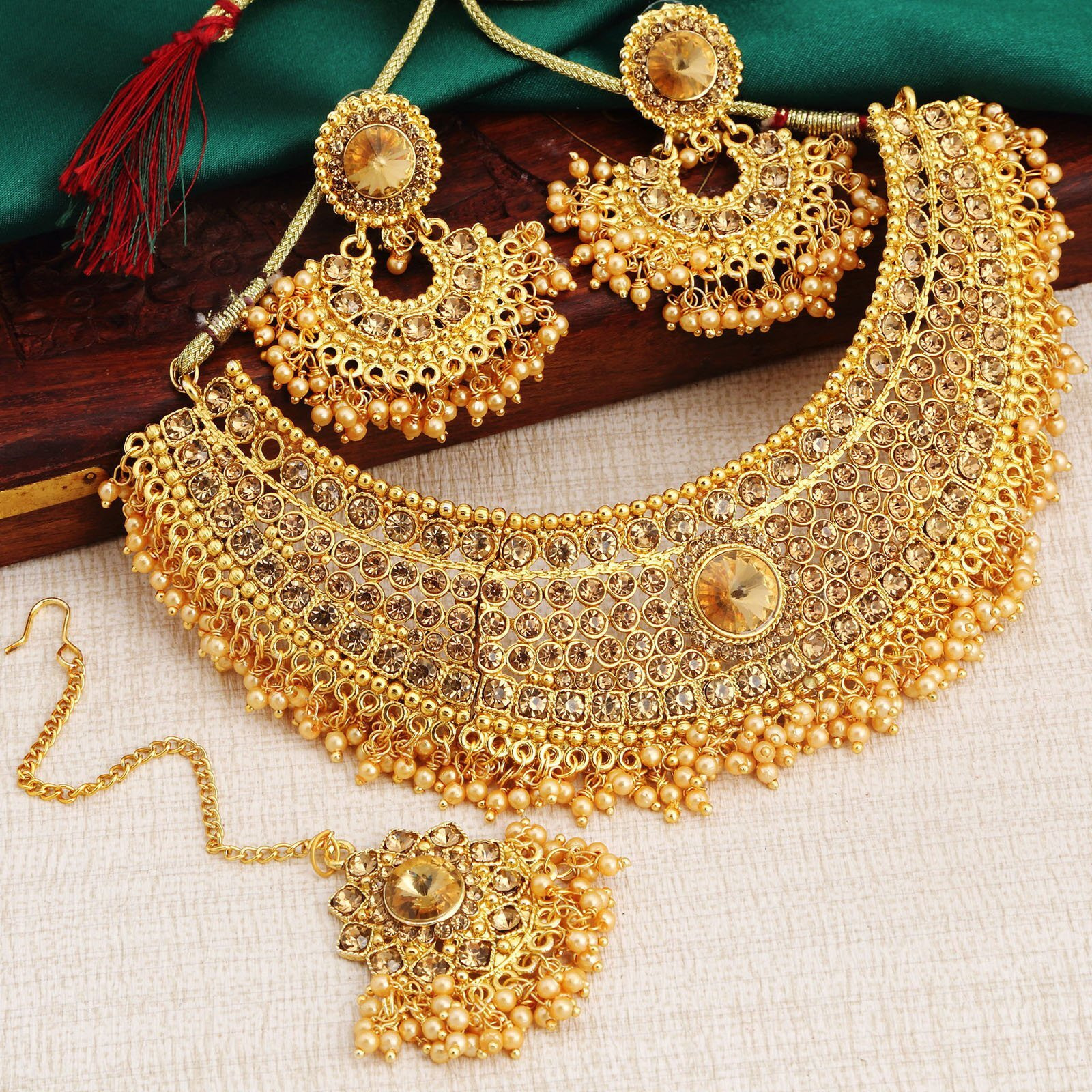 Sukkhi Jewellery Sets for Women (Golden) (N72392ADHT112017)