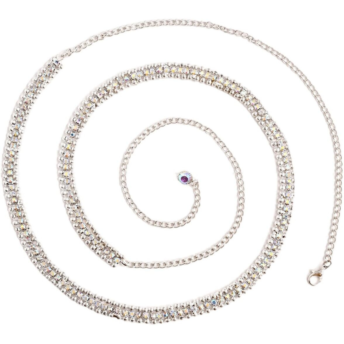 VAMA FASHIONS Kamarband Stone belly hip body Waist chain sari kamar belt kamarbandh for saree (Silver waist chain)