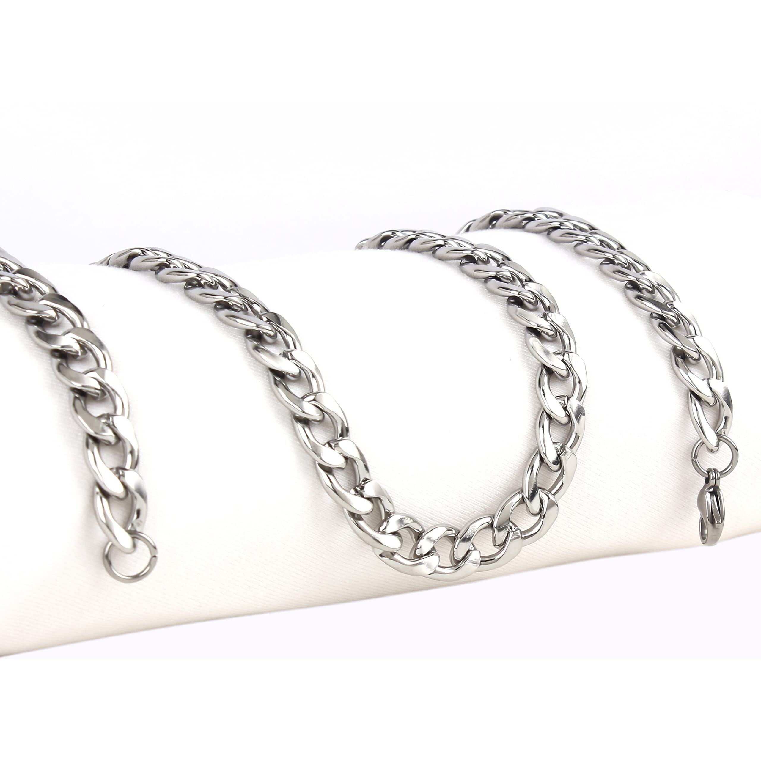 Fashion Frill Silver Chain For Men Stylish Stainless Steel Silver Necklace Chain For Men Boys Neck Wear Anniversary Gift For Husband Boyfriend Fashion Mens Jewellery