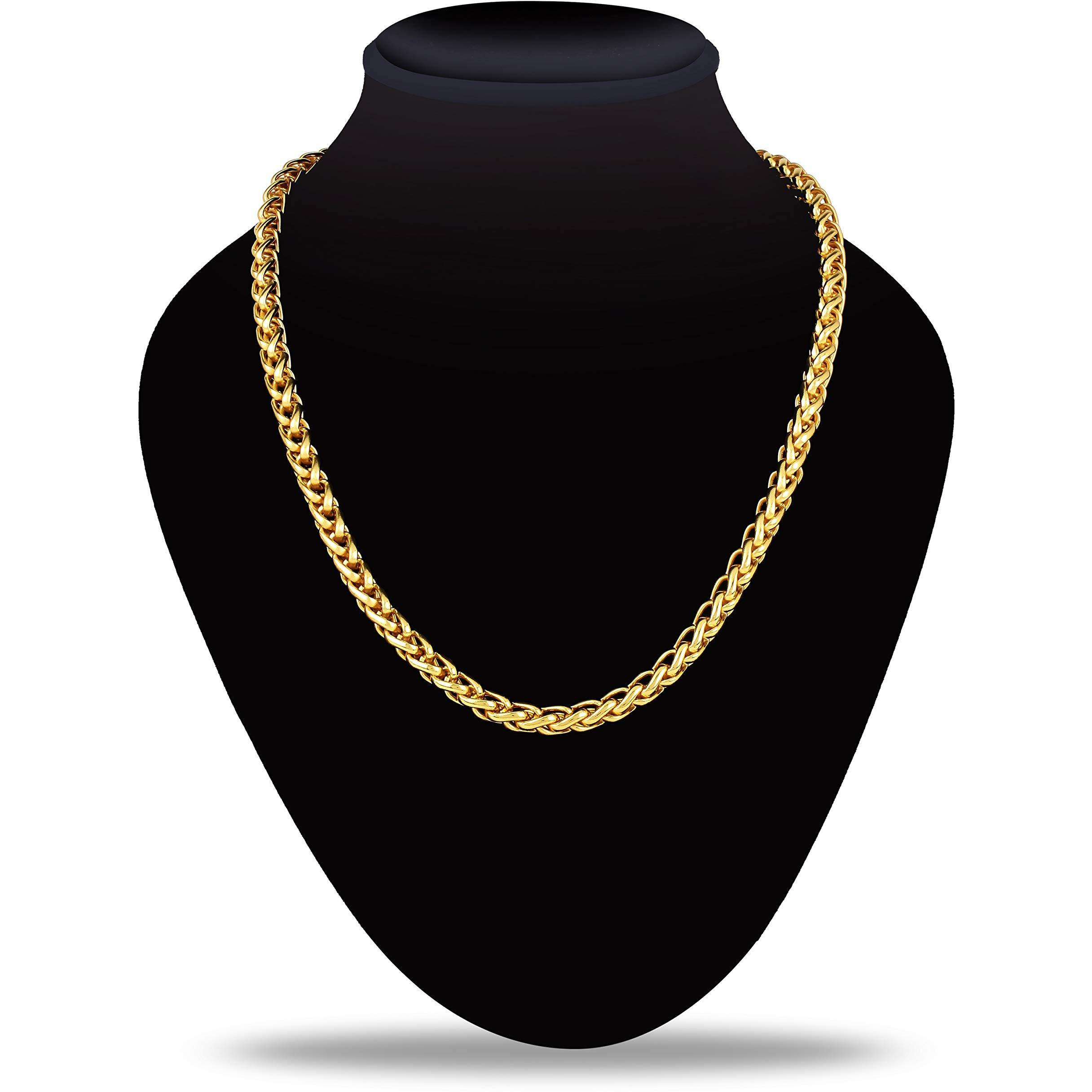 Fashion Frill Exclusive Gold Plated Stylish Golden Chain Necklace For Men Boys Mens Jewelry
