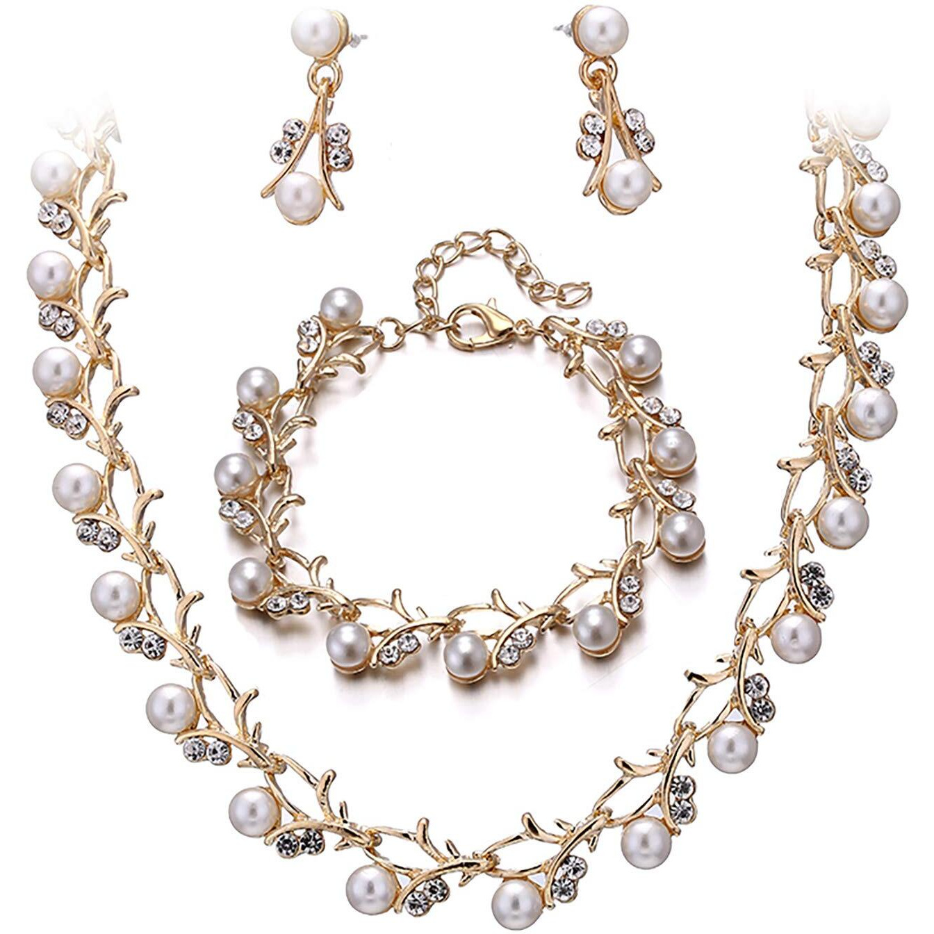 Young & Forever Gift Rakhi Gift for Brother Friendship Day Gift for Best Friend Gold Fresh Water Pearl Jewellery Set for Women
