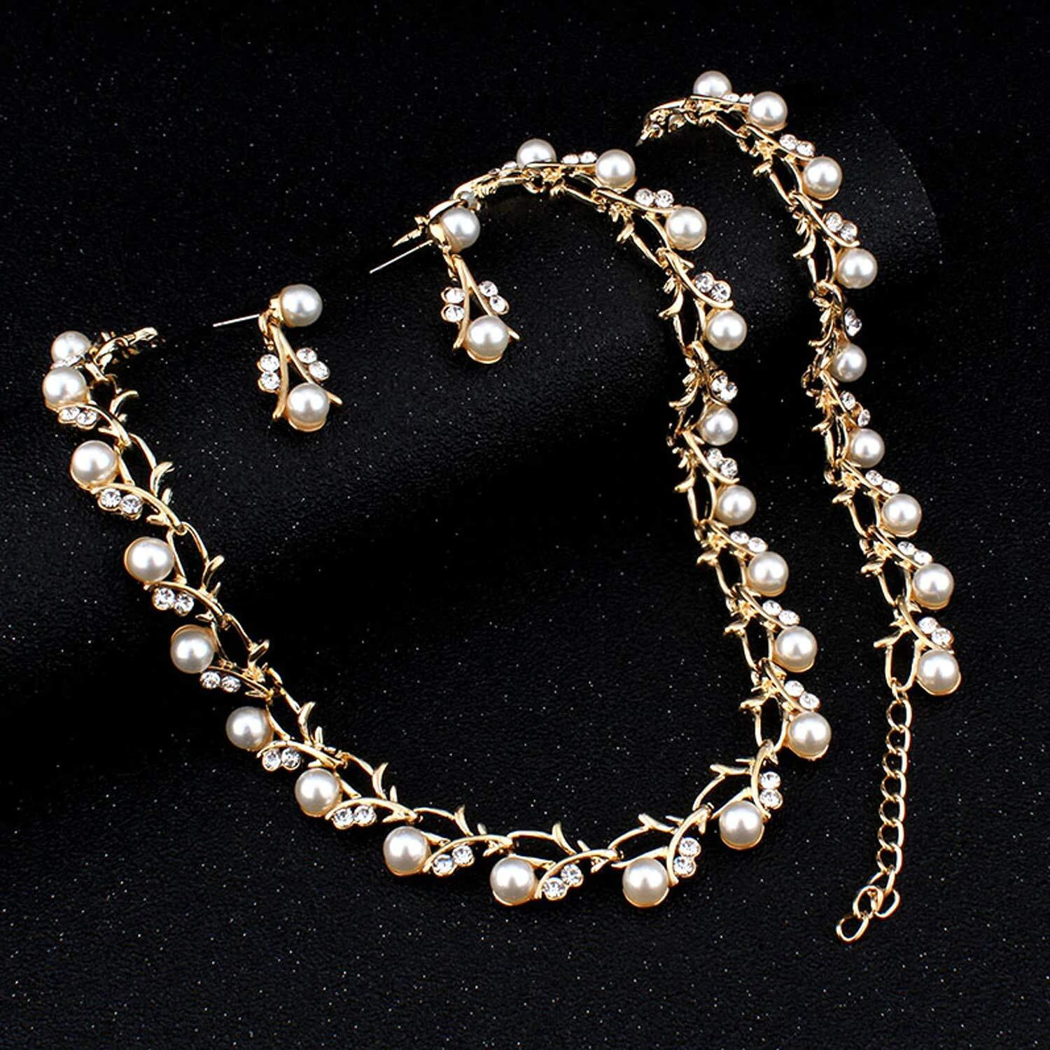 Young & Forever Gift Rakhi Gift for Brother Friendship Day Gift for Best Friend Gold Fresh Water Pearl Jewellery Set for Women
