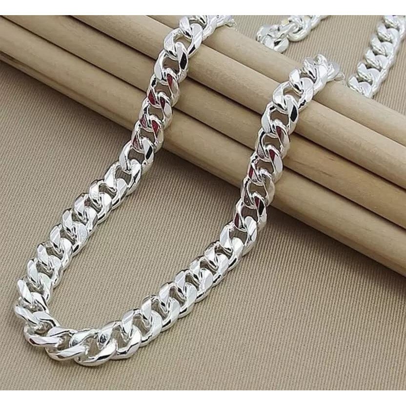 Fashion Frill Silver Chain For Men Silver Plated Chains For Boys Men Jewellery Alloy Silver Chain Mens Jewellery Necklace Chain 20 Inches
