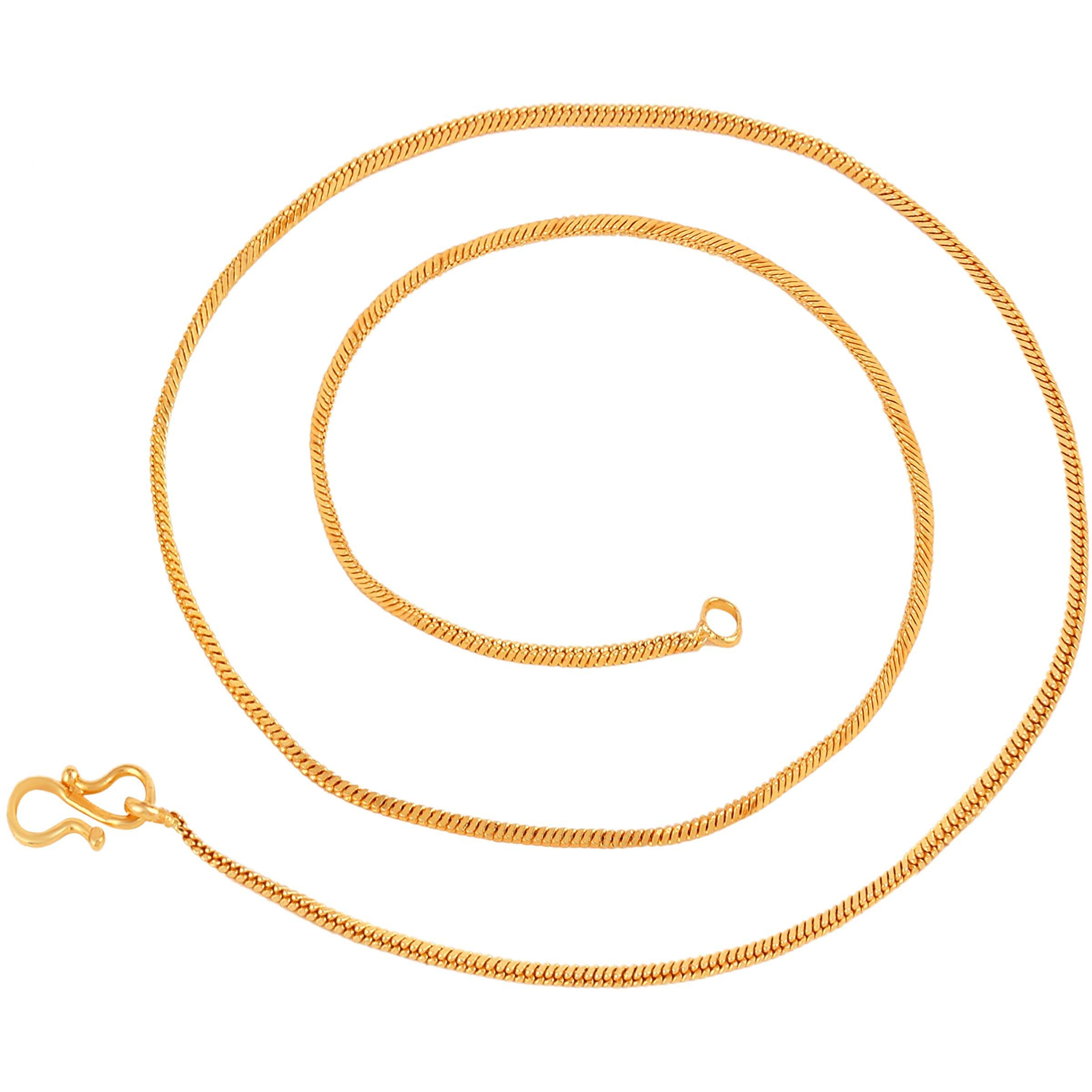 Fashion Frill Gold Plated Long Necklace Fancy Jewellery Collection For Men/Women Elegant Neck Chain Double Coated