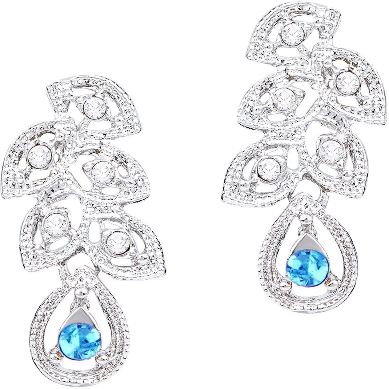 Atasi International Silver Plated Womens Necklace Set | Jewellery Set With Earrings | RF5747