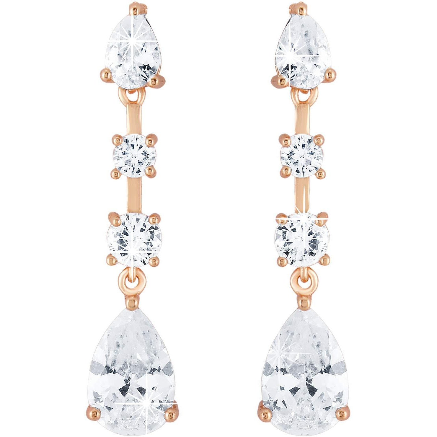 Yellow Chimes Jewellery Set for Women Swiss Cubic Zirconia 18K Rose Gold Plated Necklace Set for Women and Girls.