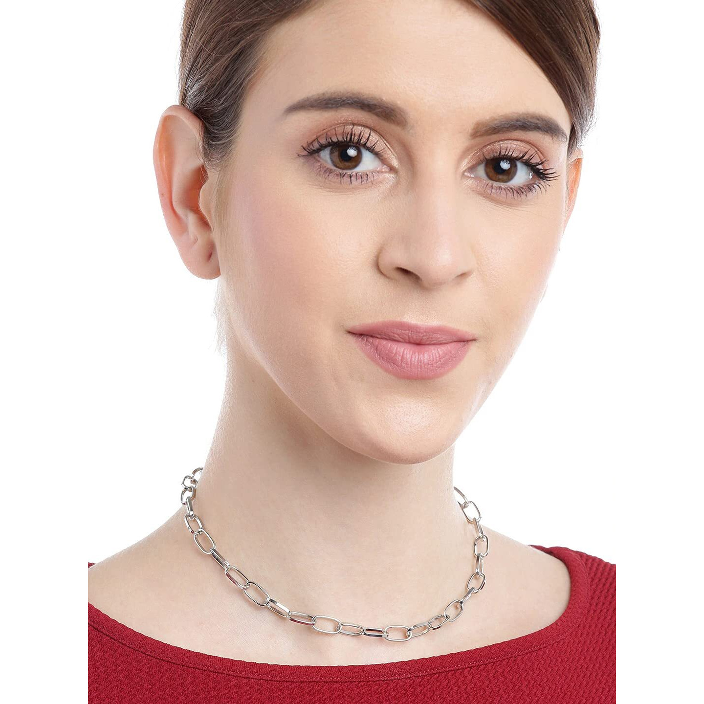 YouBella Gold Plated Unisex Chain for Both Men/Women (Silver)