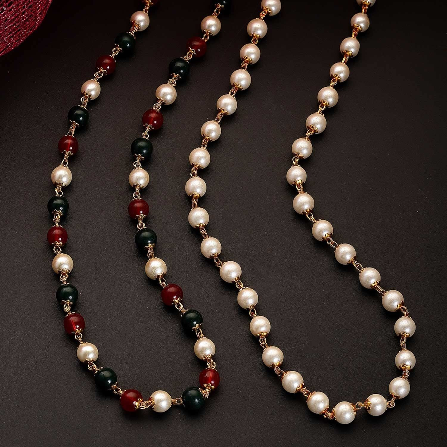 ZENEME Jewellery Set White Pearl Trendy Necklace Jewellery For Women and Girls (Style_02)