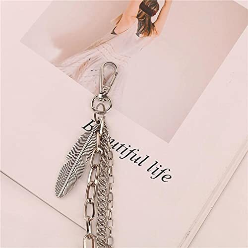 PALAY Pants Chain Jeans Chain for Men Women Fashion Gothic Punk Wallet Pocket Chain Belt Chain Hip Hop Rock Biker Trousers Chain (Silver)