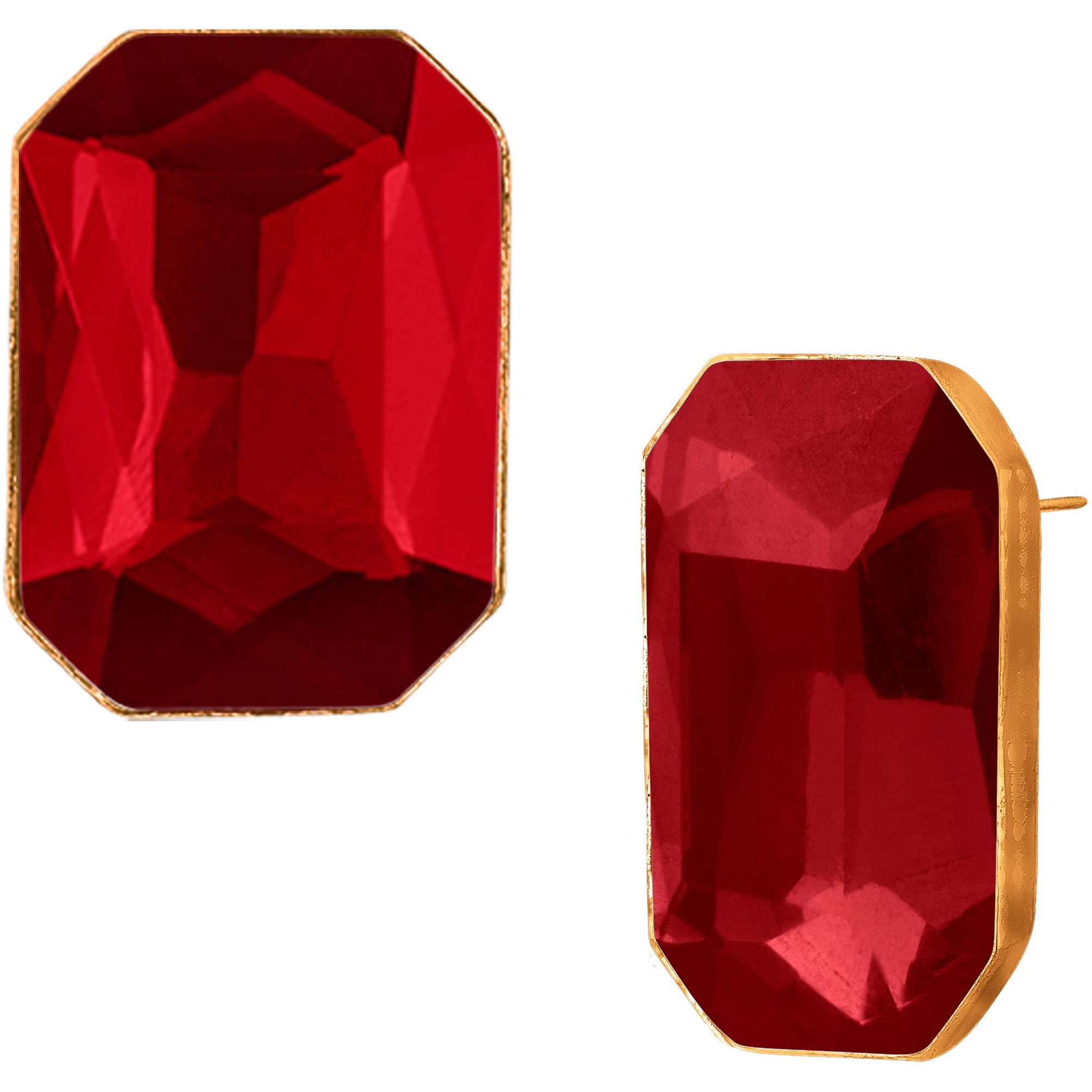 JFL - Jewellery for Less Red Crystal Pendant with Chain and Earrings Set for Women,Valentine