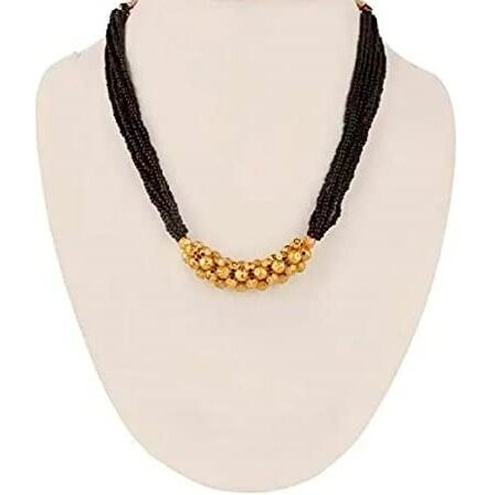 VAMA Fashions Maharashtrian tanmani Wedding Marathi Tushi Mangal sutra Tanmaniya Mani Mala Thushi Mangalsutra Necklace Set for Women