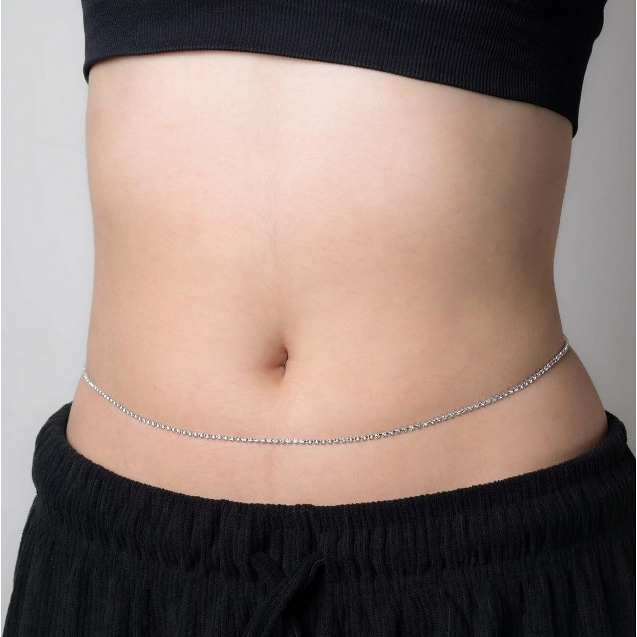 VAMA Saree Waist Strap belt Sontada karddhani vaddanam Kamarbandh Hip Body belly chain for women Girls (Silve waist strap belt)