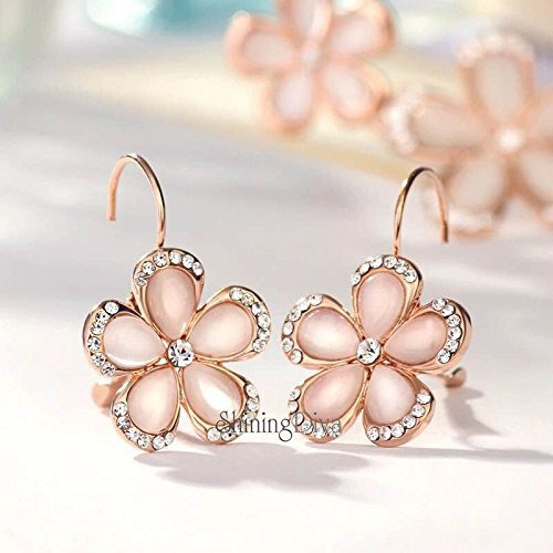 Shining Diva Fashion Italian Designer Gold Plated Jewellery Sets For Women (Rose Gold)(Cmb286)