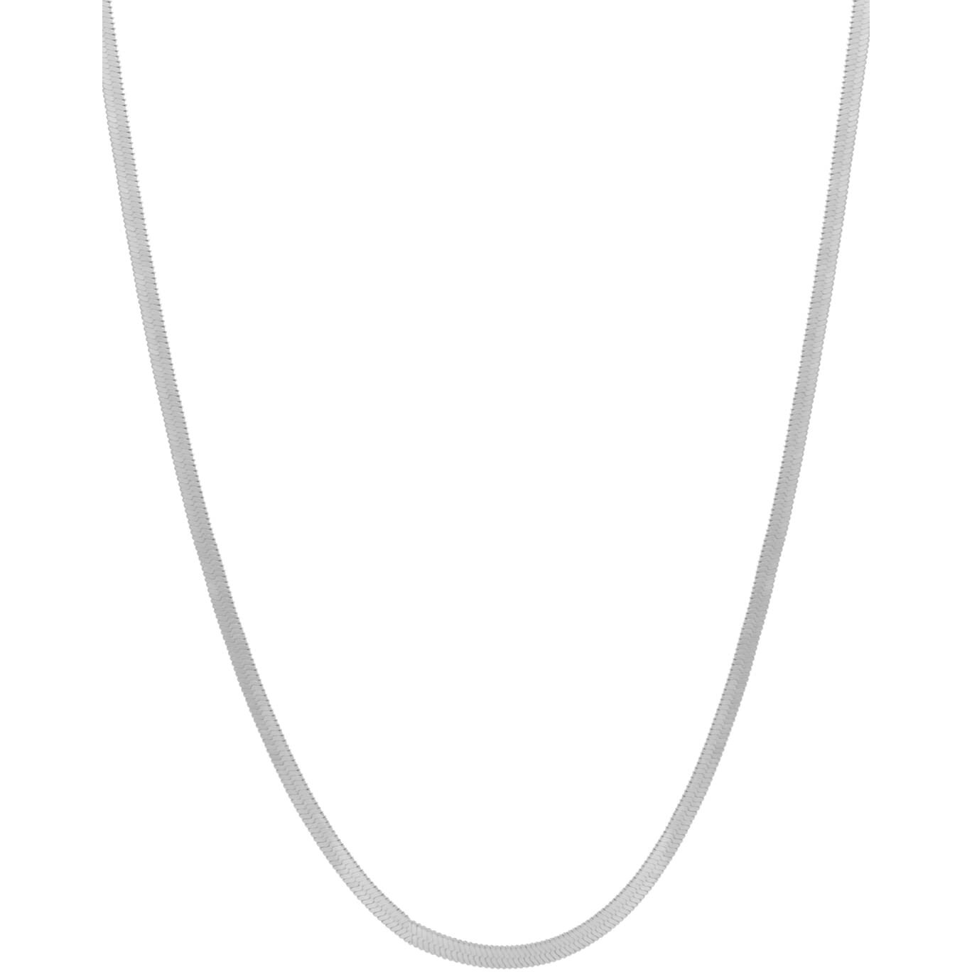 BOLD BY PRIYAASI Fashion Chain for Men in Herringbone Style | Alloy Metal | Lobster Claw Closure | Trendy Boy Chains - College, Party, Vacation | Silver-Plated Snake Chain