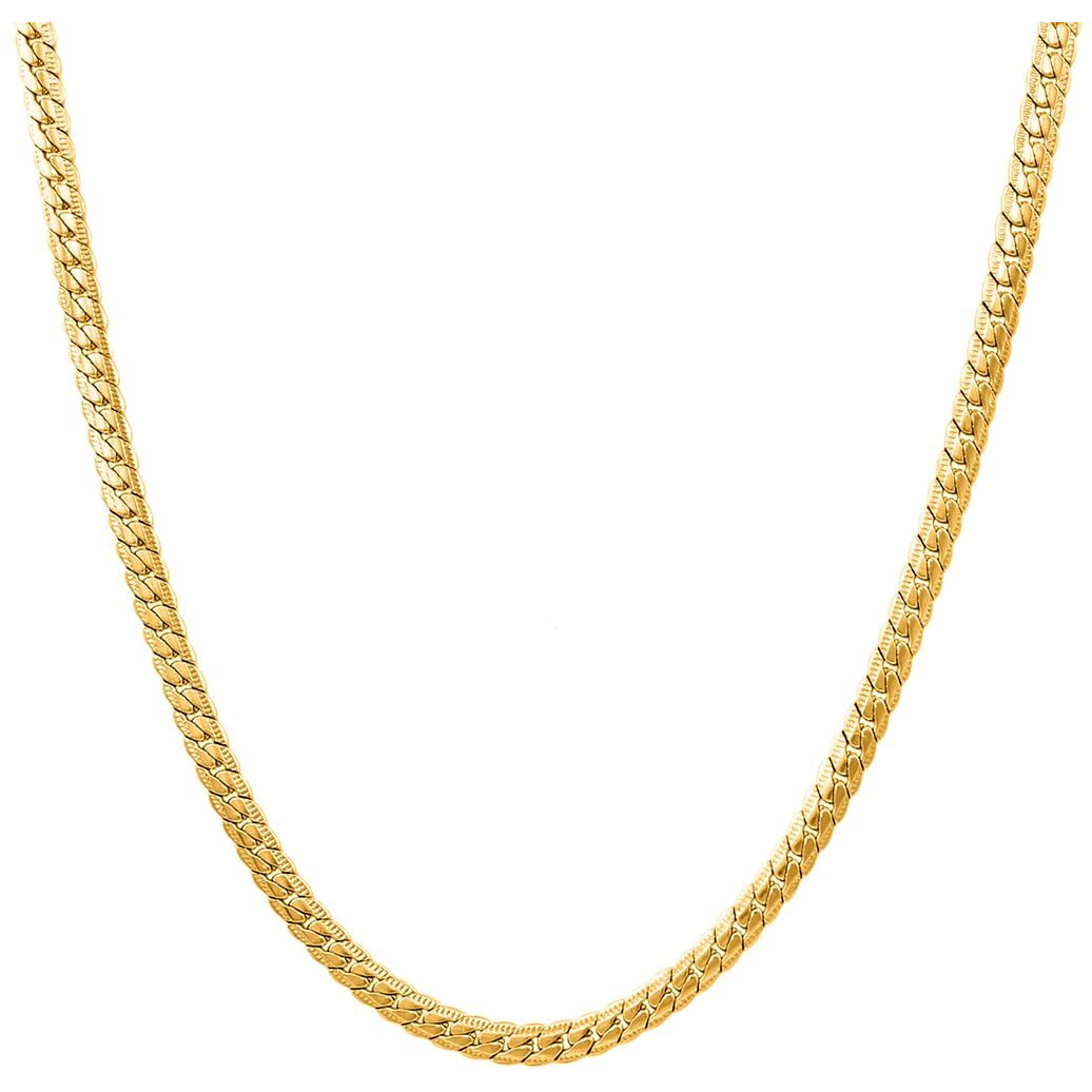 Nakabh Handmade Stainless Steel Chain Necklace for Men Boys (3302) Golden