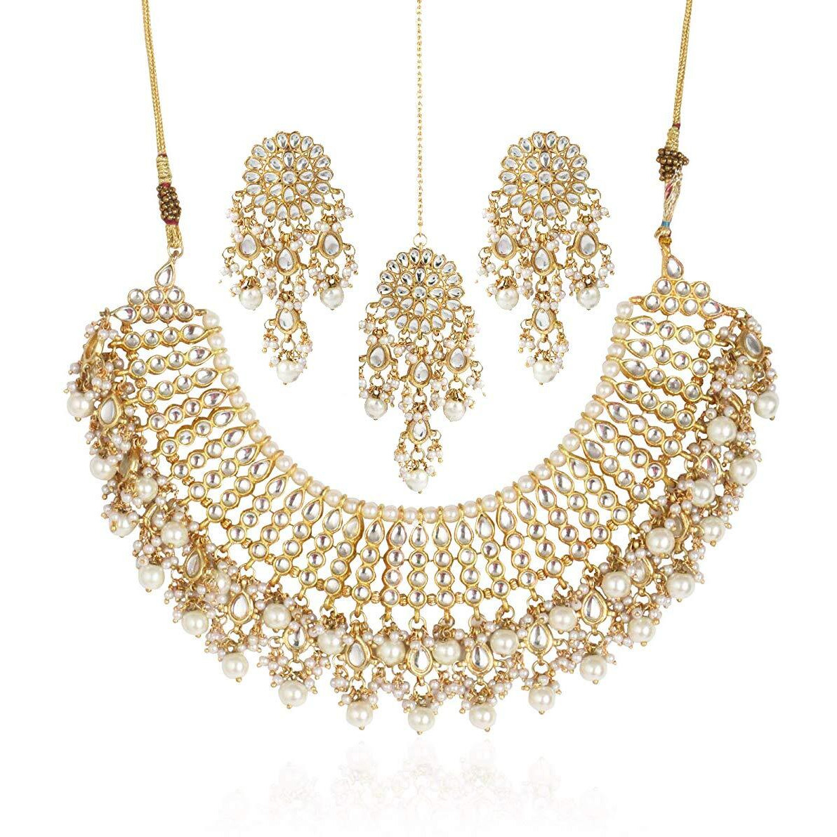 Karatcart 22K GoldPlated Kundan Necklace for Women