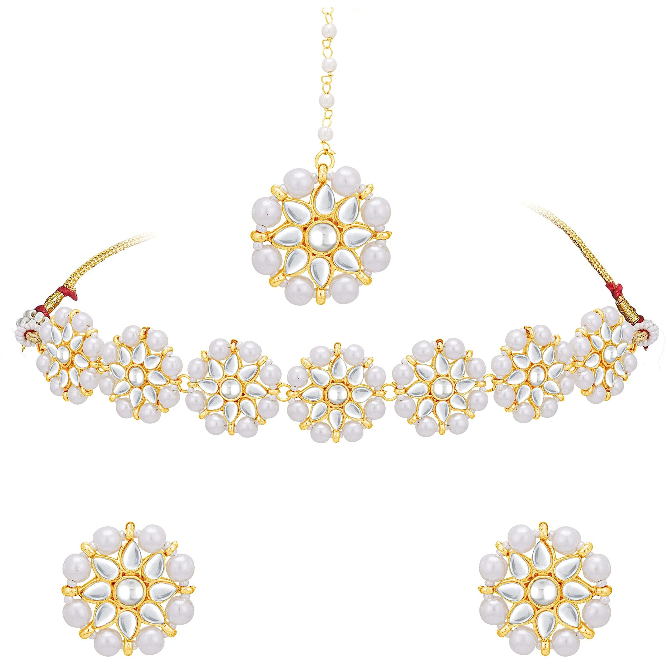 Sukkhi Amazing Gold Plated Choker Necklace Set For Women (NS102933)